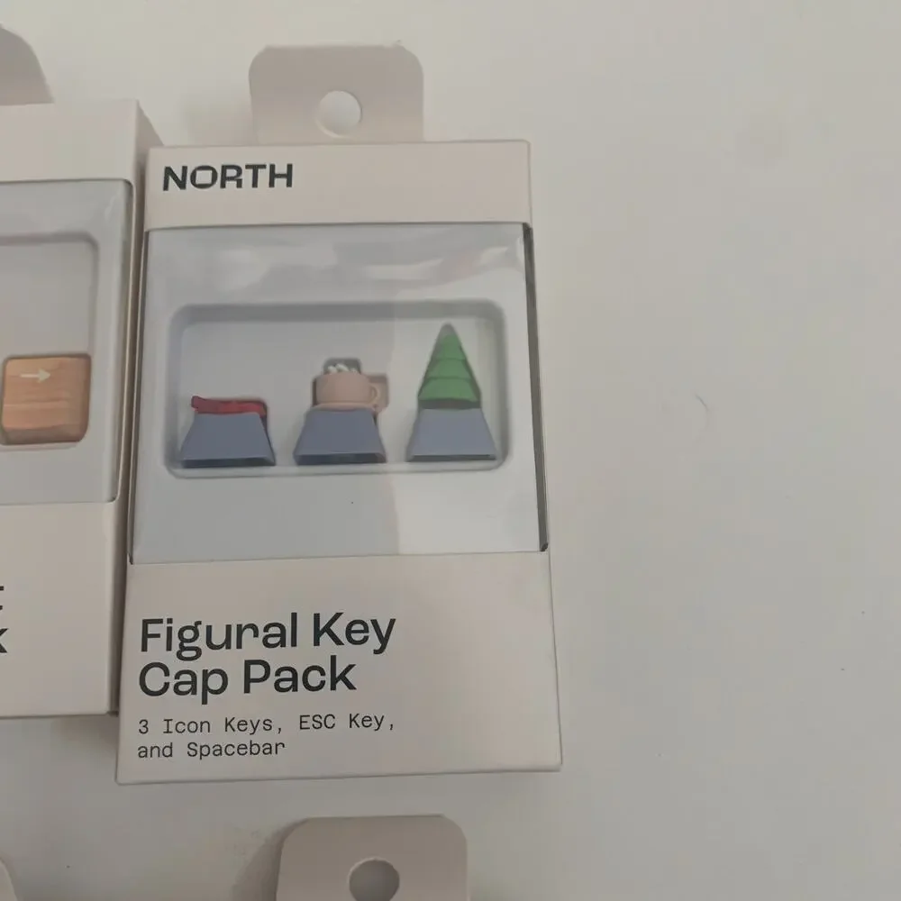 North Lot Of 6 Mechanical Keyboard Assoreted Caps Sets Figural key + wood Accent